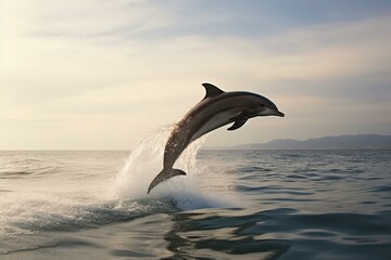 dolphin jumping. Generative AI