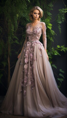 Fototapeta na wymiar beautiful Wedding Guest Dress