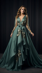 Naklejka premium beautiful Wedding Guest Dress