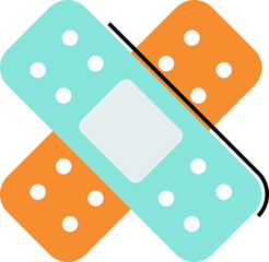 Band aid two color icon