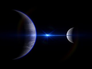black hole, Planets and galaxy, science fiction wallpaper. Beauty of deep space. Billions of galaxy in the universe Cosmic art background