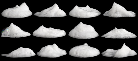the texture of white foam soap bubble liquid or shampoo lather - obrazy, fototapety, plakaty