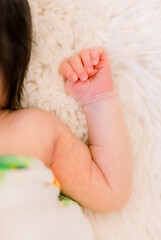 newborn baby hand