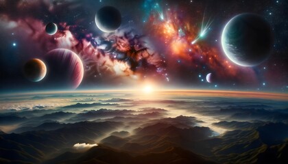 Cosmic Confluence: Earthly Terrains Meeting Celestial Wonders