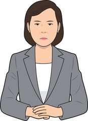 無関心な女性面接官