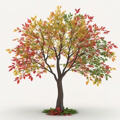 Colorful Tree with Leaves	