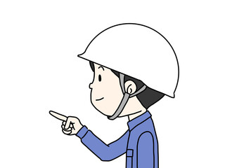 指差し確認　作業員　イラスト　②