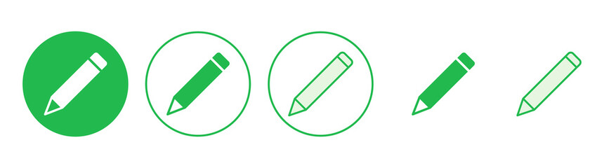 Pencil icon set. pen symbol. edit icon vector