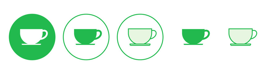Coffee cup icon set. cup a coffee icon vector.