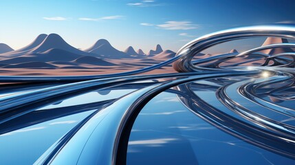 Fototapeta premium Horizon Futuristic Background , Background Image ,Desktop Wallpaper Backgrounds, Hd
