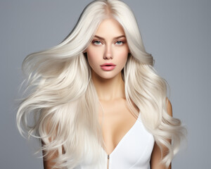 Naklejka premium Blode Hair Model