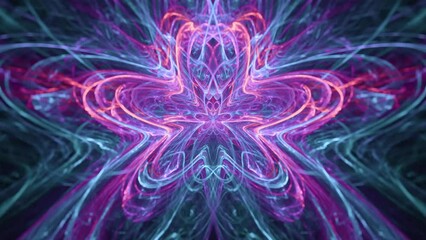 Spiritual awakening energy flow, VJ music visual beats fantasy swirls, Hypnotic mandala endless loop of trippy intricate flowing geometric fractal abstract trance ecstasy,