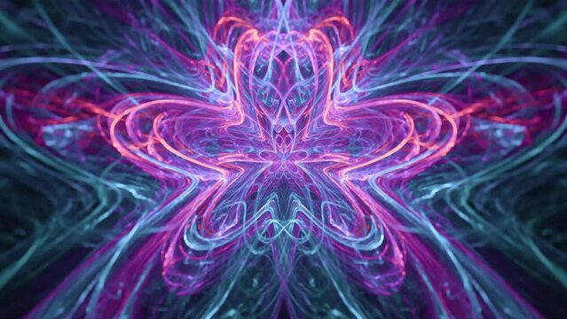 Spiritual awakening energy flow, VJ music visual beats fantasy swirls, Hypnotic mandala endless loop of trippy intricate flowing geometric fractal abstract trance ecstasy,