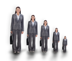 Digital png photo of caucasian businesswoman on transparent background