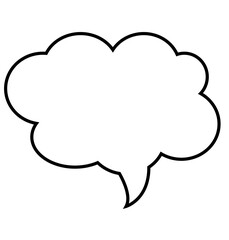 Digital png illustration of speech bubble on transparent background