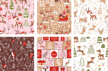 Festive Christmas Seamless Pattern Illustration