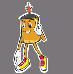 building cartoon action vektor illustration