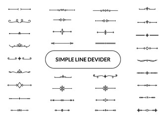 set of ornament separator collection line devider outline