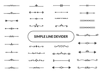 set of ornament separator collection line devider outline