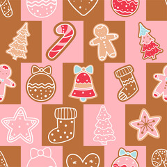 Festive Christmas Seamless Pattern Illustration