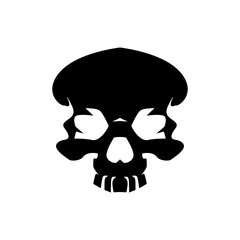 Skull icon, halloween element.