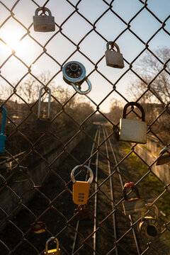 Close locks on bridges mean friendship and love.