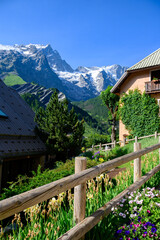 La Grave, village in Hautes-Alpes department in southeastern France, small ski resort with...