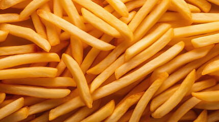 French fries or potato chips as a background.