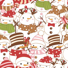 Festive Christmas Seamless Pattern Illustration