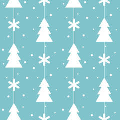 Obraz premium Festive Christmas Seamless Pattern Illustration
