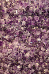 Obraz premium Large violet amethyst stone semiprecious crystal close up