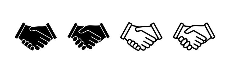 Hand shake icon vector. business handshake. contract agreement. partnership