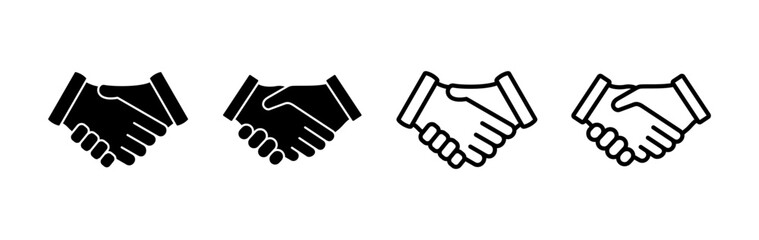 Hand shake icon vector. business handshake. contract agreement. partnership