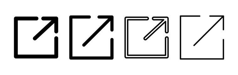 External link icon vector. hyperlink chain symbol. download, share,