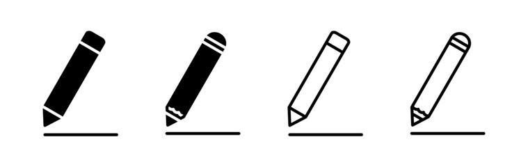 Edit icon vector. edit document sign and symbol. pencil