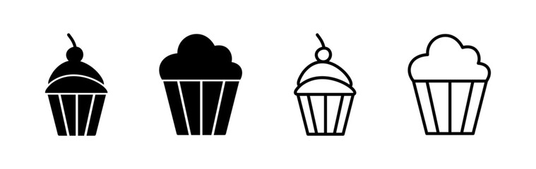 Cup cake icon vector. cake icon. bakery. muffin