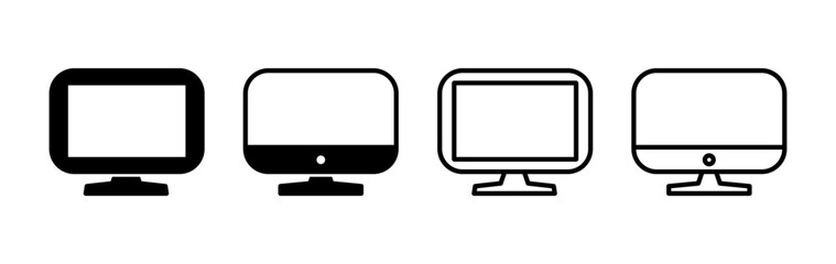 Computer icon vector. computer monitor icon.