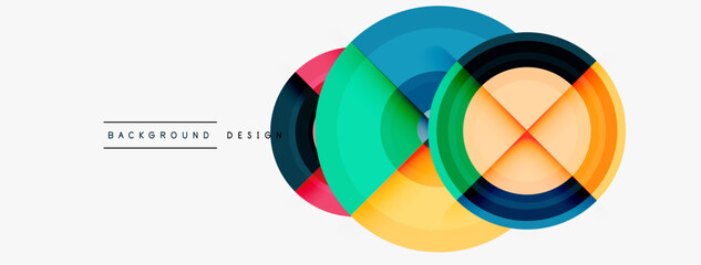 Fototapeta premium Creative circle geometric abstract background