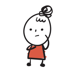 (Wonder) Bean baby Collection of hand drawn business worker icons. Vector illustration.