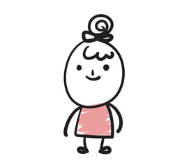 (happy) Bean baby Collection of hand drawn business worker icons. Vector illustration.