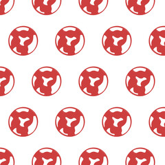Digital png illustration of red circles repeated on transparent background