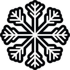 Digital png illustration of big snowflake on transparent background