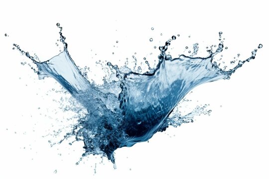 isolated abstract water splash. Generative AI