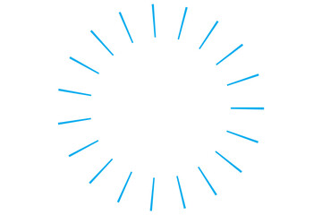 Digital png illustration of lines coming out of circle on transparent background