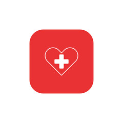 Heart with cross icon