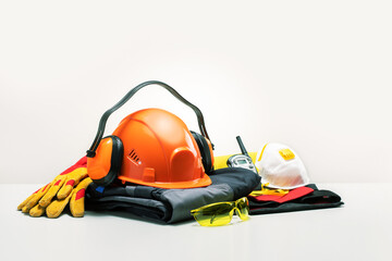 Personal protective workwear. Industrial security concept.