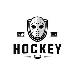 hockey sport vector graphic template. ice sport tournament in badge emblem style illustration.