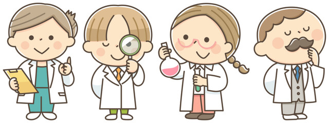 かわいい子供の科学者セット