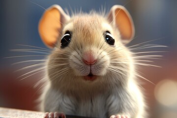 close-up of an adorable rodent. Generative AI
