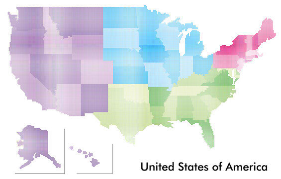 アメリカ合衆国のドット地図_地域分け
